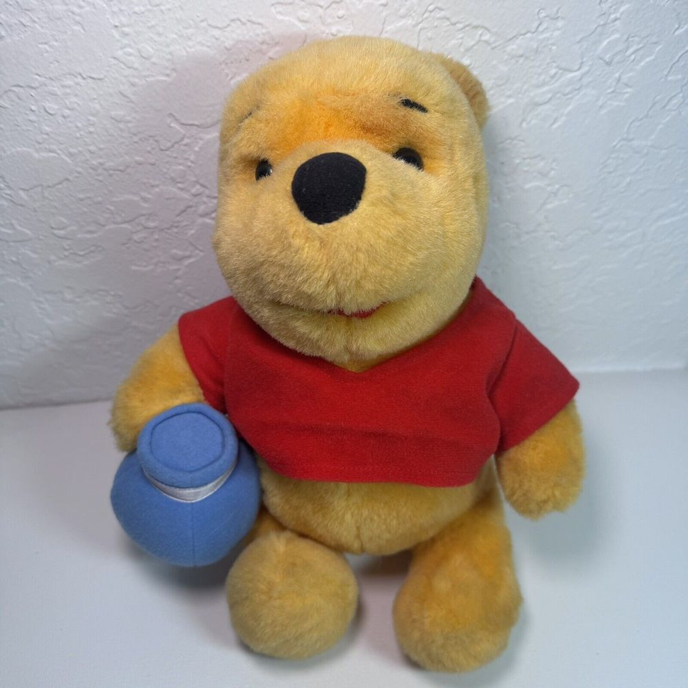 Disney Winnie the Pooh with Honeypot‎ Plush Toy Child's Gift 1997 Vintage Mattel